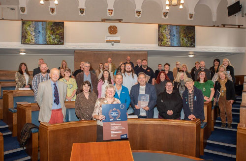 Carmarthenshire Ambassadors receiving their awards