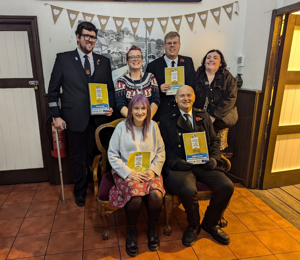 Llangollen and Corwen Railway staff with their Ambassador awards.